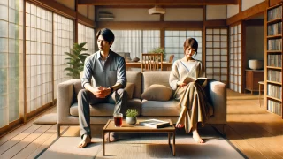 夫婦　リビング