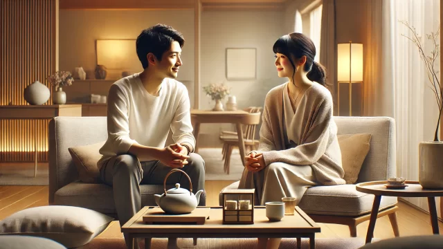 夫婦　リビング